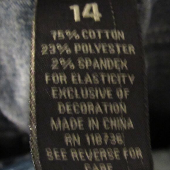 Love Indigo Western Bootcut Jeans Womens14 Blue Embroidered Button Flap Pockets - Picture 10 of 11